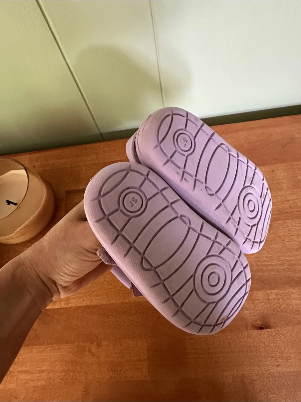 Stride Rite Kamila Sandals - Velcro Bow w Hearts in Light Lavender